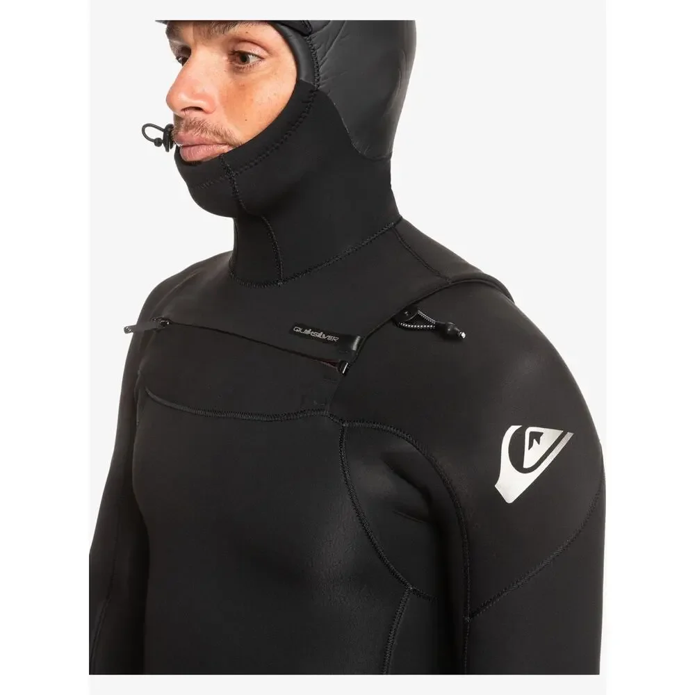 Quiksilver Men's Full Wetsuit 4/3mm Everyday Sessions Hooded GBS Chest Zip Suit